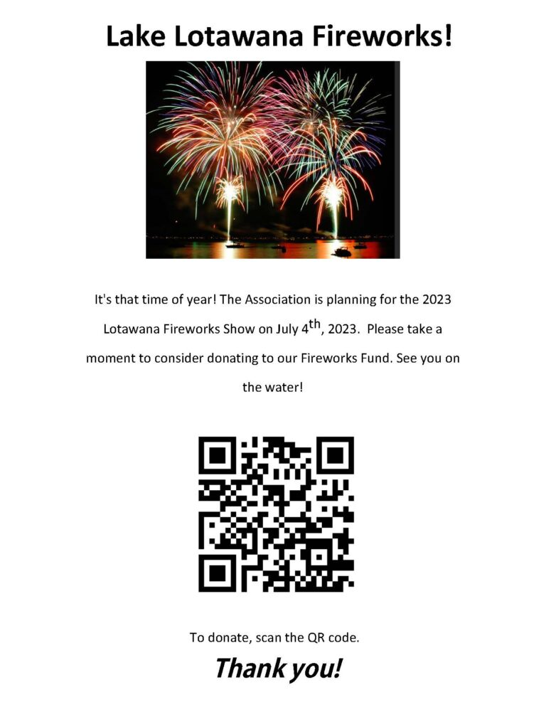 Association Fireworks Show July 4, 2023 Lake Lotawana Association, Inc.